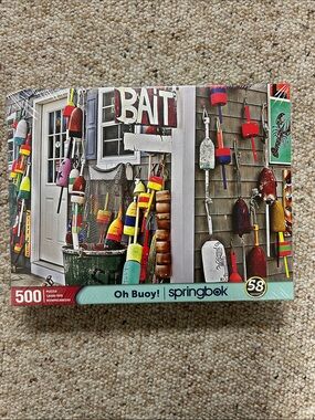 NEW Oh Buoy! Springbok 500-Piece Jigsaw Puzzle - Colorful Lobster Buoys
